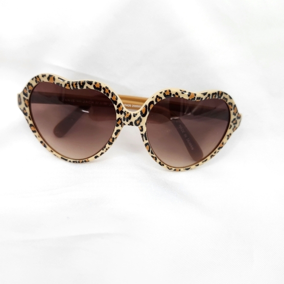 Janie and Jack Toddler Sunglasses Animal Print Heart Shaped Summer - Picture 1 of 7